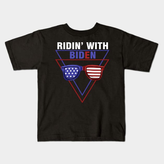 Ridin With Biden - 2020 Election Kids T-Shirt by Magic Arts